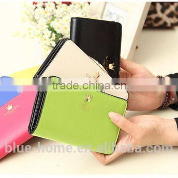 Good Quality Young Girl Trendy Wallets Small Moq Wholesale Crown Clutch 1 Fold Purses photo-4