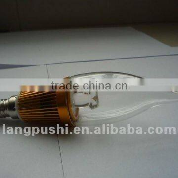 3w led chandelier lighting 3w with flame tip with golden housing