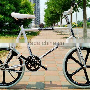 20 Inch Fixie Bike / Single Speed Bike Fixed Gear / Aluminum Alloy Bicycle Frame and Fork