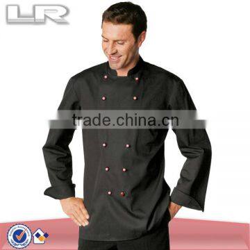 Men's Long Sleeve Black Chef Uniform