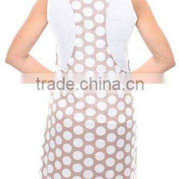 OEM Women Polka Dotted Cotton Sleeveless Nightshirt