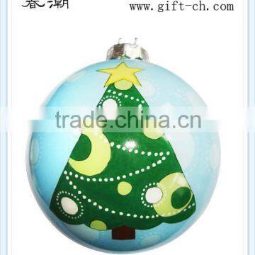 2015 New Style Design Christmas Decoration inside Painted Glass Ball Ornament