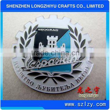 Custom Design Diamond Car Emblem Custom Design Car Metal Coin Badge