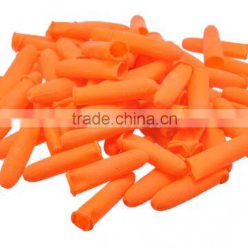 ESD Anti-skid Orange Rubber Finger Cots Powder Free Finger Cots