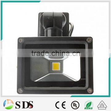 LED 10W 800LM non-watertight Cool White Black PIR LED Flood Light