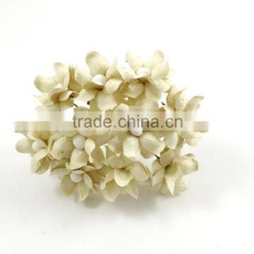 Cream, Small Handmade Mulberry Paper Flower, Wedding Party, Scrap-booking Crafts Pastel photo-2