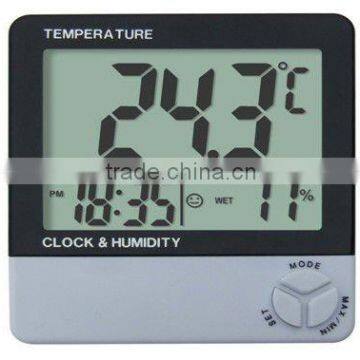 8001A digital indoor thermometer & hygrometer and clock function with CE certification