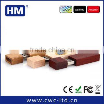 promotional factory supply wood USB 3.0 128gb with high quality 32GB/64GB/128GB choice custom LOGO