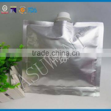 Heal Seal Aluminum Foil Liquid Stand up Pouch With Plastic Spout With Screw Cap photo-2
