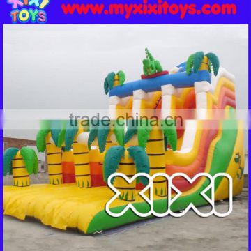 dragon jungle Inflatable dry slide,inflatable double lanes slide