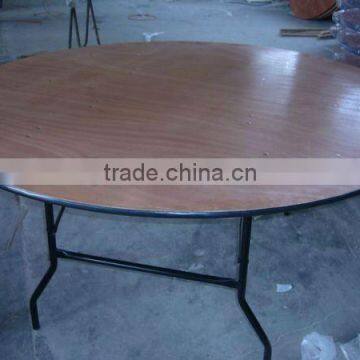 round wood foldable table