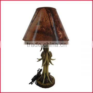 Custom resin crafts hot seller ivory table lamp for home decoration