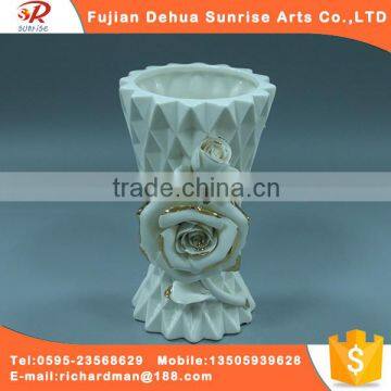 Glazed wave style ceramic flower vase