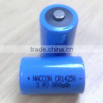 Lithium battery CR14250 Li/MnO2 Battery 3V Non rechargeable Battery