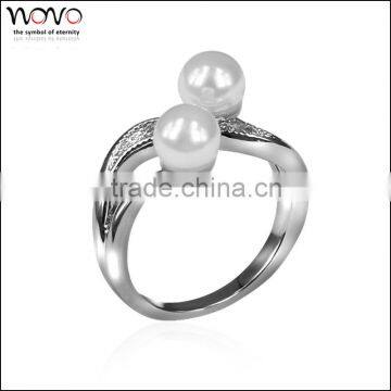 Fashion jewelry factory wholesale zircon stainless steel silver ring