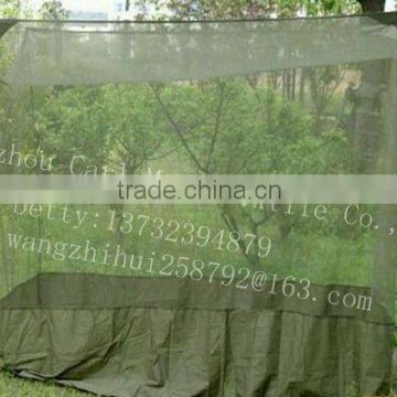 insecticide treated green square outdoor travel army/military bed canopy mosquito net