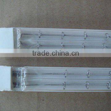 Twin tube infrared heating lamp