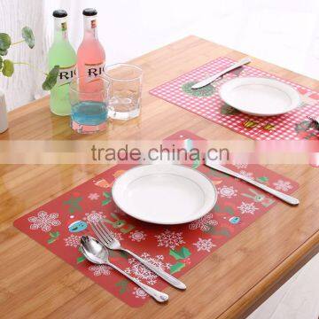 plastic coasters Christmas flower home rabbit supplier placemat table mat felt laser placemats supplier