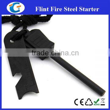 multi metal striker fire starter flint survival tool
