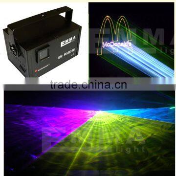 New 2500mW RGB 3D Laser SD Program ILDA 24CH DMX Aurora Kaleidoscope Animation Effect DJ KTV Show Disco Stage Lights