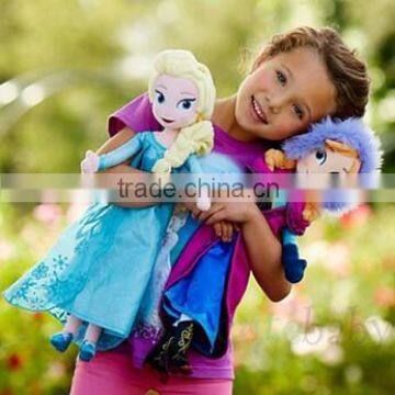 2016 New wholesale Princess Elsa Anna Doll baby girls gift frozen plush toys