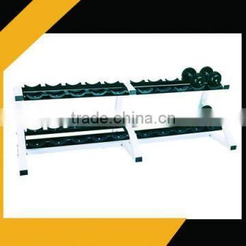 2 tiers fixed prostyle Dumbbell rack dumbbell storage