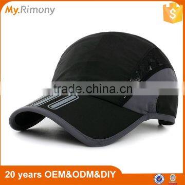 black and simple dry fit material flexfit golf cap sport hat