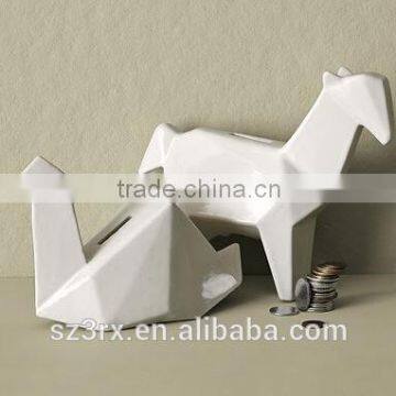 piggy bank horse shaped small size piggy bank 6 inch pure white