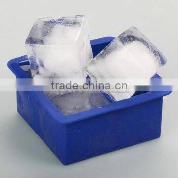 Kingdom Extra Large 4.5cm Home Ice Cube 4 Square Silicone Ice Cube Mold Icecube Tray Mould photo-4