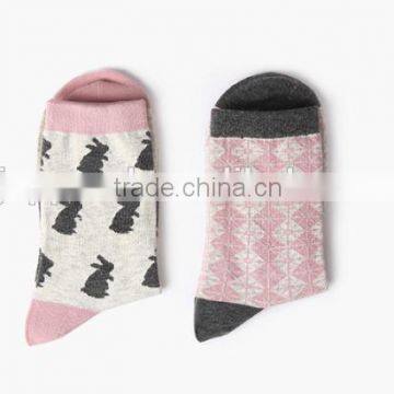 Women's Colorful Cotton Crew Socks for Fall