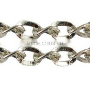 Platinum Color Iron Side Twist Chain for Jewelry Making(CH-BSFN0.9-P-FF)