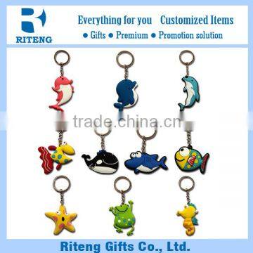 PVC Marine Animal Keyring For Promotion