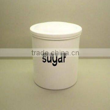 white sugar airtight canister