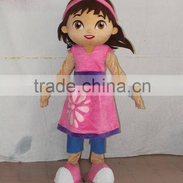 HI CE hot sale funny plush pretty girl mascot costume for sale