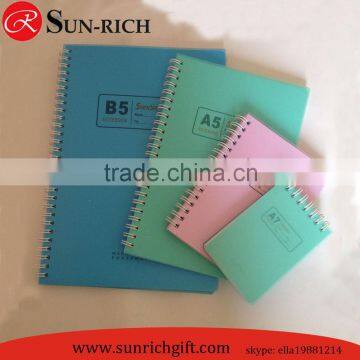 Custom B5 A5 A6 A7 Matt plastic PP cover wirebound notebooks