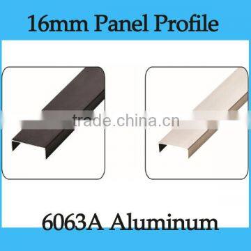 16mm Aluminum Toilet partition PVC folding partition Profile