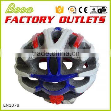 New Design Red Bule White Comfortable Wearing Bike Helmet With Adjustor photo-3