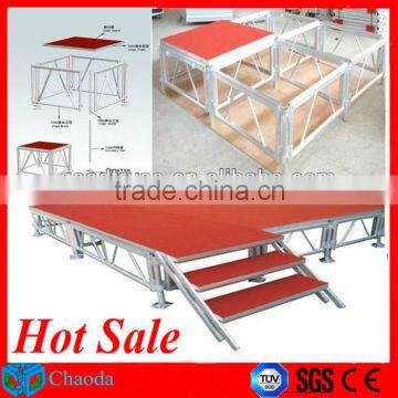 folding portable aluminum stage