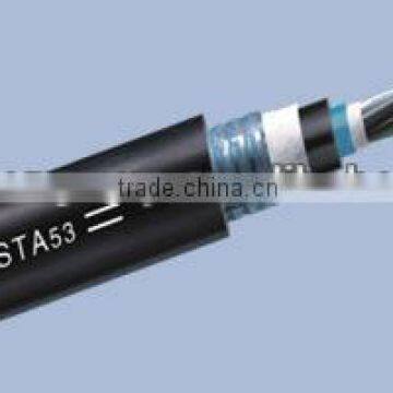 GYTA53 Outdoor direct buried single mode24 core armoured fiber optic cable