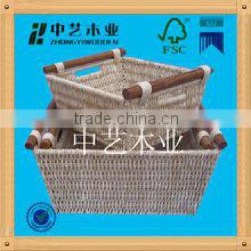 FSC&SA8000 handmade grass basket wholesale