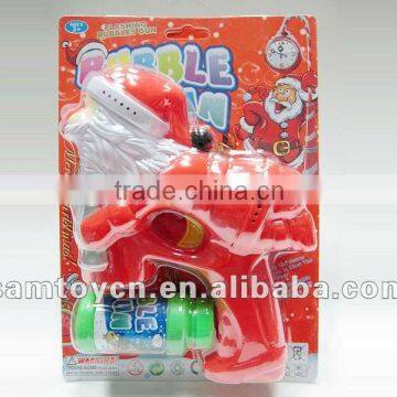 Plastic santa claus bubble gun toy with light SM134349