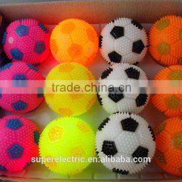 High design top quality kids football toys cheap wholesale custom led rubber ball