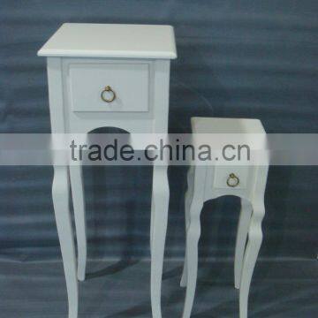 European-style two vintage white paint pots Tables