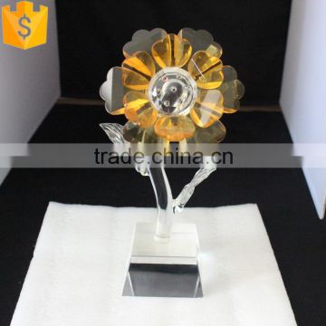 Decorative Small Crystal Glass sunflower for gift