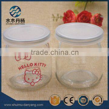 150ml round wide mouth glass pudding bottle yogurt jar