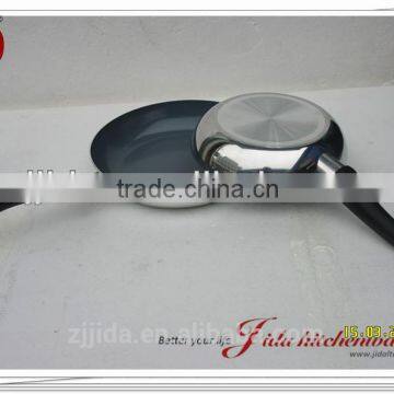 Mirror polished aluminum non stick fry pan