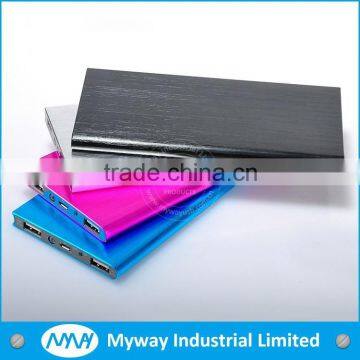 A-grade quality metal Ultra Slim power bank / Credit card power bank 8000mah for Smartphone