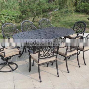 cast aluminum patio furnitrue metal furniture patio dining set pation dining table and chairs garden furniture