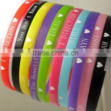 One Direction 1d Rubber Silicone Wristband