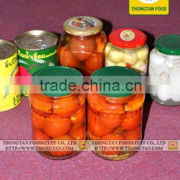 Pickled Cherry Tomato in jar 720ml and Lychees and Pickled Eggplant by Thongtan Food